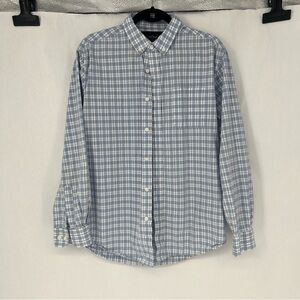Nat Nast Blue and White Plaid Button Down Shirt